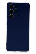 Mey İthalat® Samsung Galaxy S21 Ultra Kılıf Nano içi Kadife Silikon - Lacivert