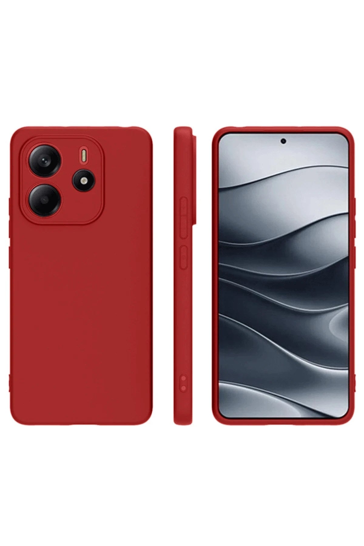 Mey İthalat® Redmi Note 14 4G Kılıf First Silikon - Kırmızı