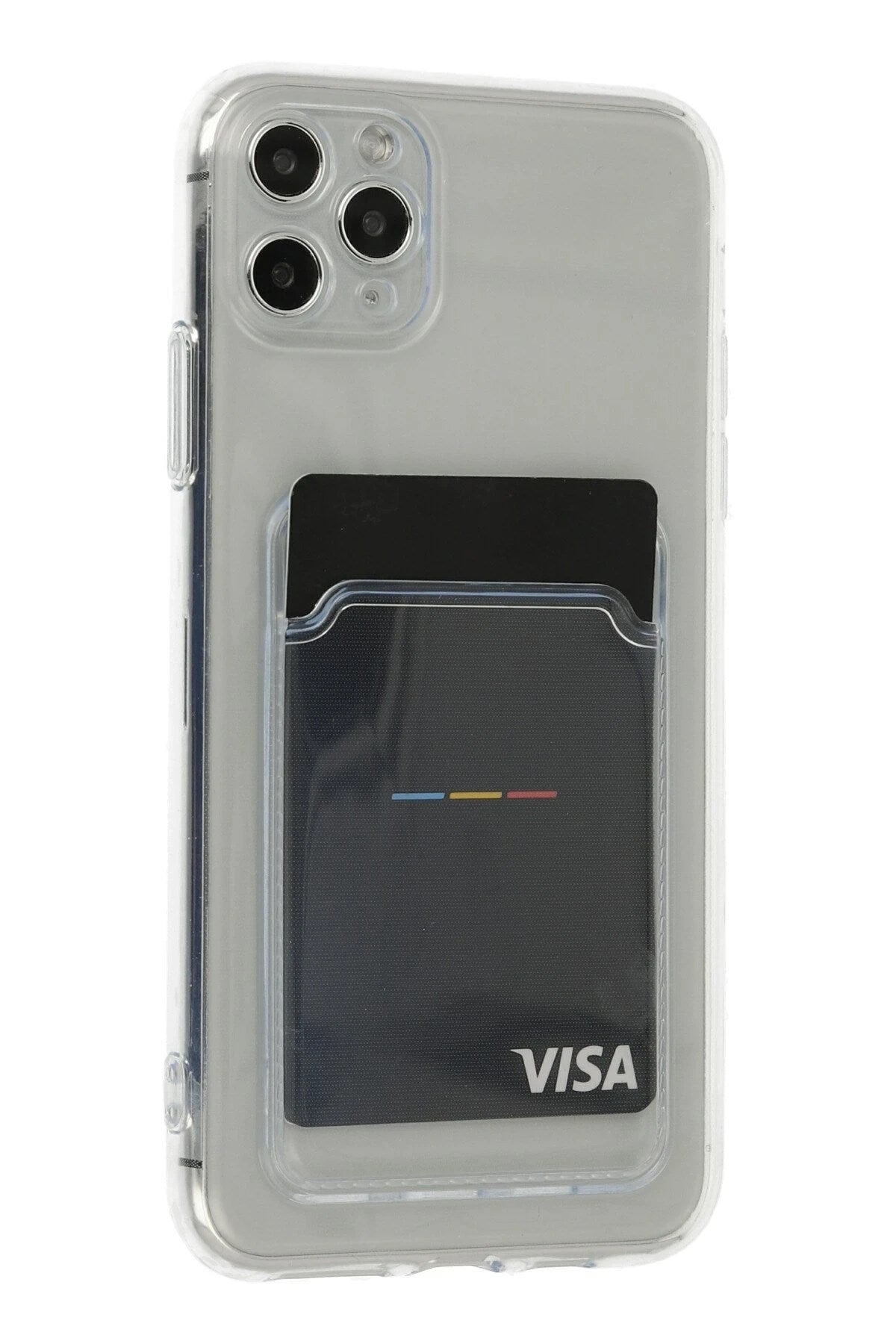 Mey İthalat® iPhone 11 Pro Max Kılıf Kart Şeffaf Silikon - Şeffaf