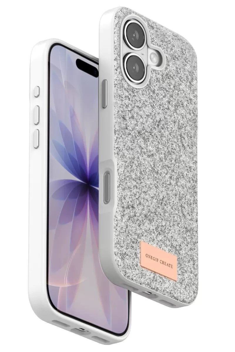 Mey İthalat® iPhone 17 Bright Simli Kapak - Beyaz