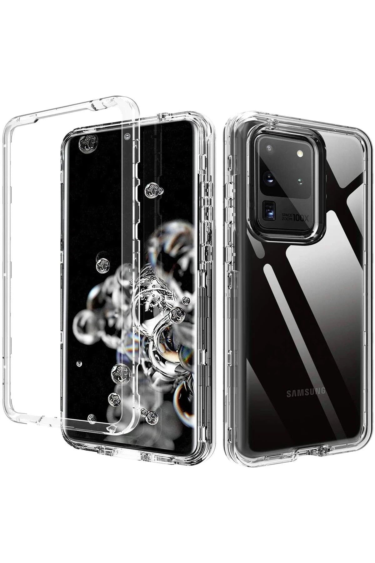 Mey İthalat® Samsung Galaxy S20 Plus Kılıf Lüx Şeffaf Silikon