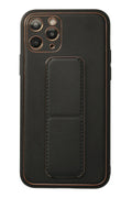 Mey İthalat® iPhone 11 Pro Kılıf Coco Deri Standlı Kapak - Siyah