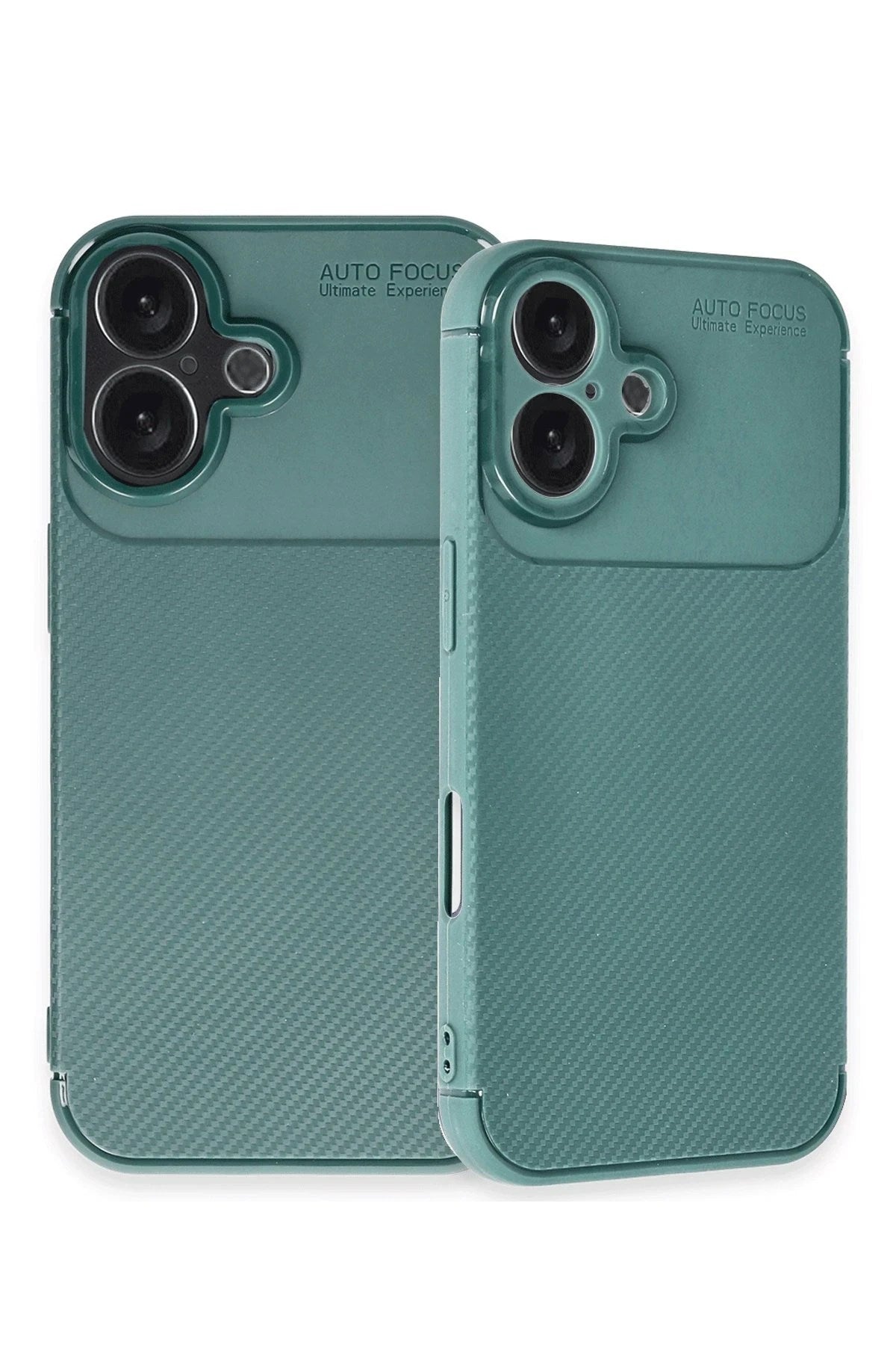 Mey İthalat® iPhone 16 Plus Kılıf Auto Focus Karbon Kapak - Koyu Yeşil