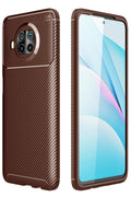 Mey İthalat® Mi 10T Lite Kılıf Auto Focus Karbon Kapak - Kahverengi
