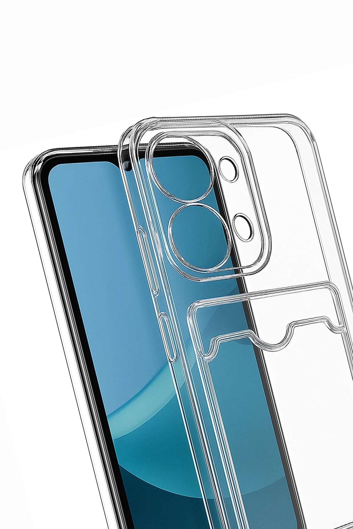 Mey İthalat® Redmi 15C 4G Kılıf Kart Şeffaf Silikon - Şeffaf