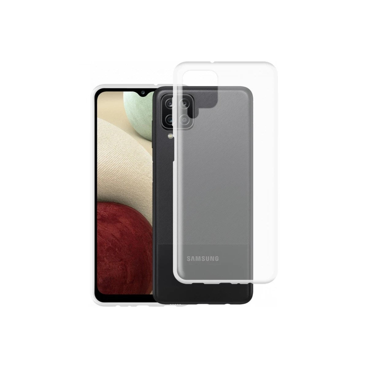 Mey İthalat® Samsung Galaxy A12 Kılıf Lüx Şeffaf Silikon