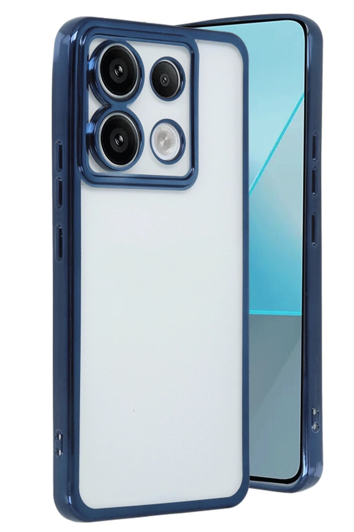 Mey İthalat® Redmi Note 13 Pro 5G Kılıf Lensli Silikon - Sierra Blue