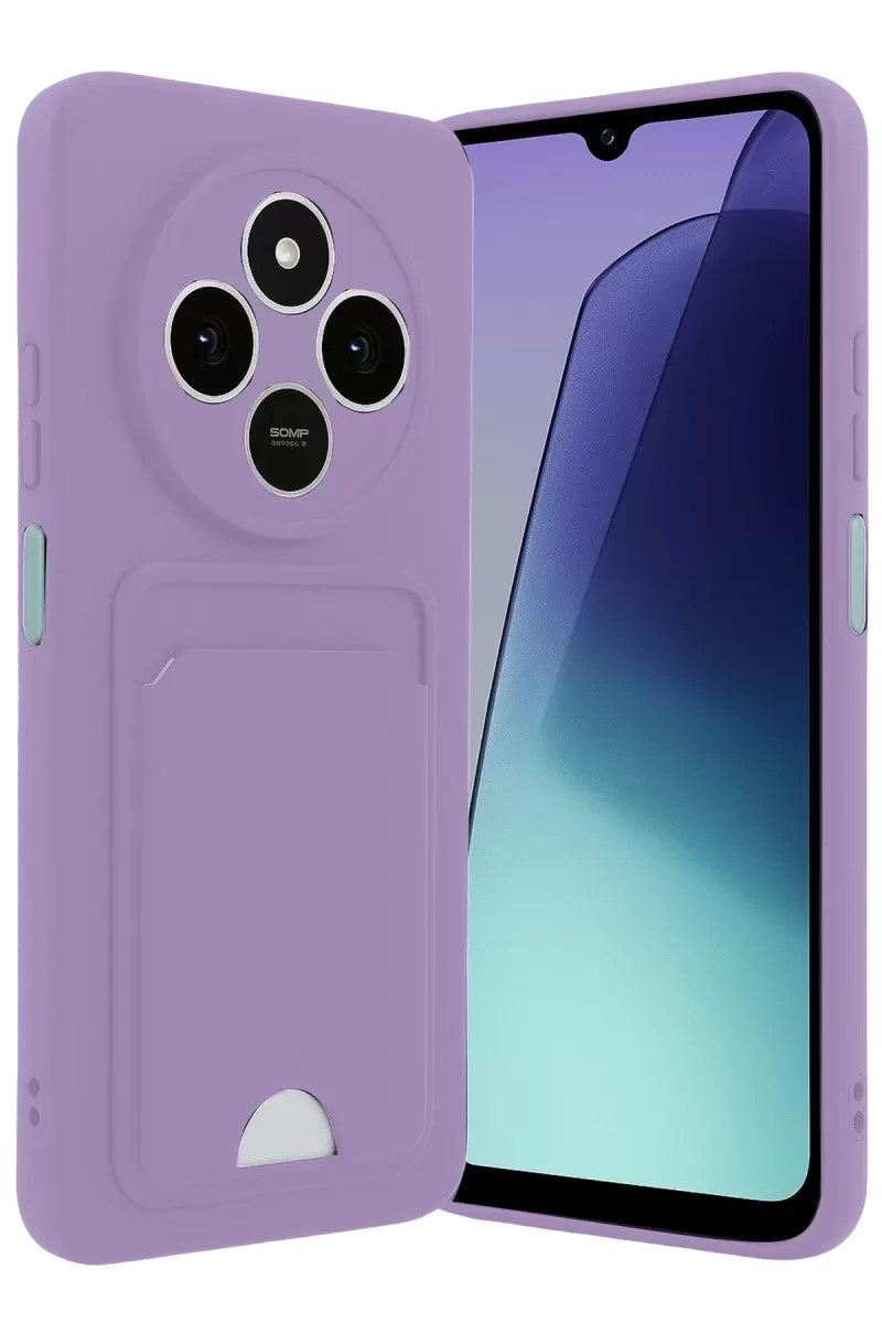 Mey İthalat® Redmi 14C Kelvin Kartvizitli Silikon - Lila