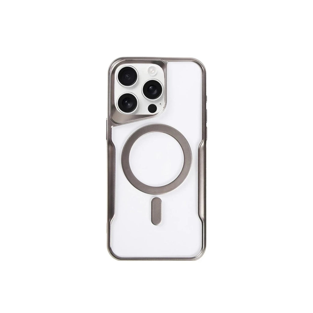 Mey İthalat® iPhone 15 Pro Max Kılıf Boyi Magsafe Silikon Kapak - Titan Gri