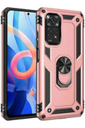 Mey İthalat® Redmi Note 12S Kılıf Sofya Yüzüklü Silikon Kapak - Rose