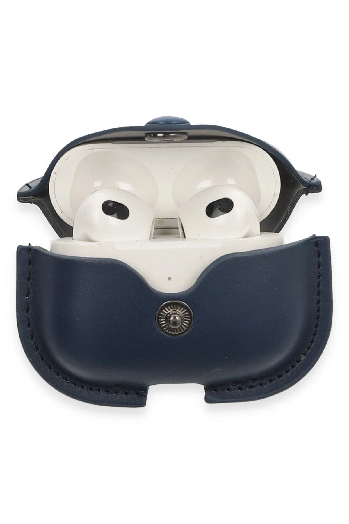 Mey İthalat® Airpods 3 (3.nesil) Çanta Deri Kılıf - Lacivert