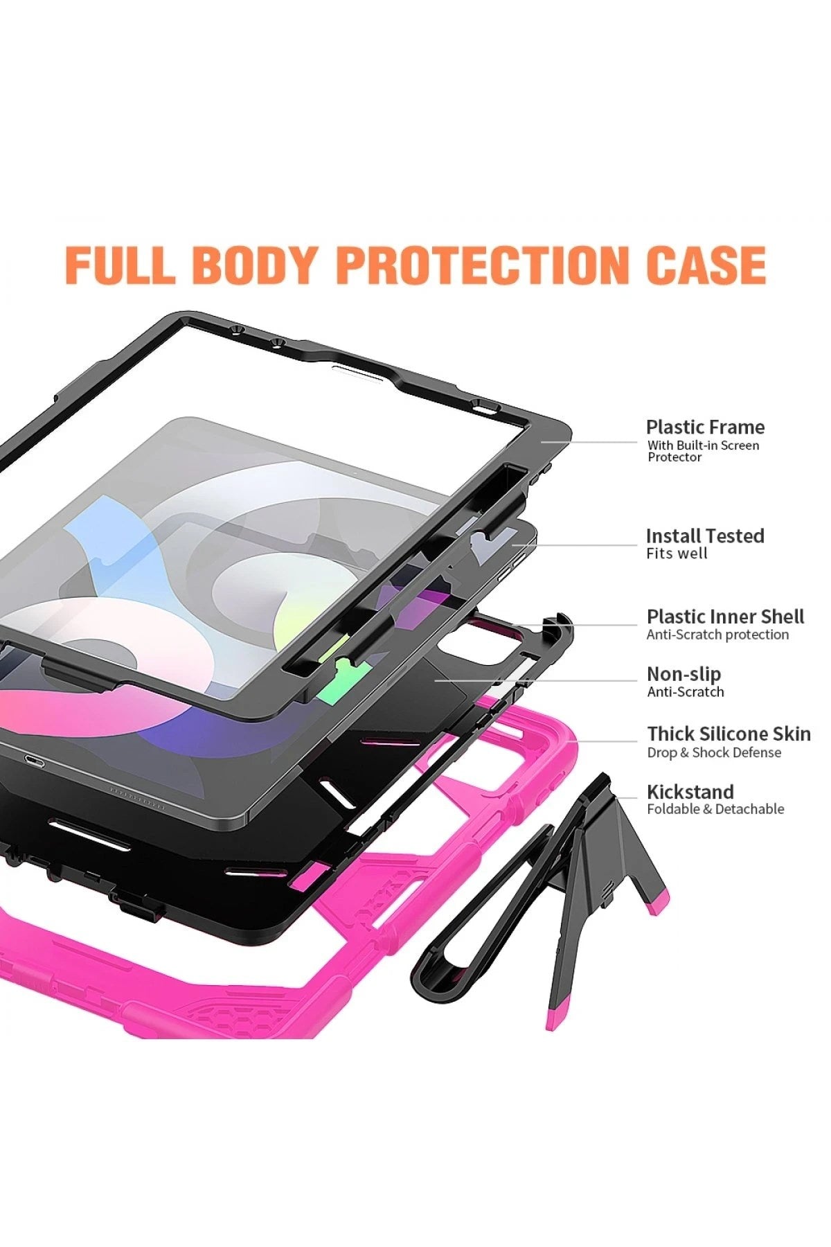 Mey İthalat® iPad Pro 11 (2020) Kılıf Griffin Tablet Kapak - Pembe