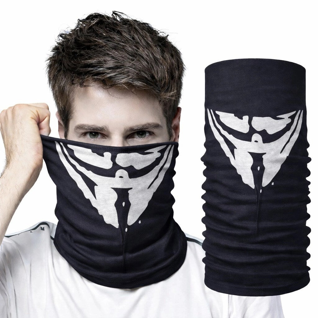 Mey İthalat® Vendetta Maskesi Desenli Baf Bandana – Çok Amaçlı Yüz Boyunluk Bandana 4 No