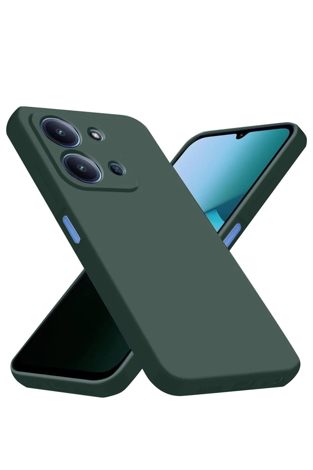 Mey İthalat® Redmi 15C 4G Nano içi Kadife Silikon - Koyu Yeşil