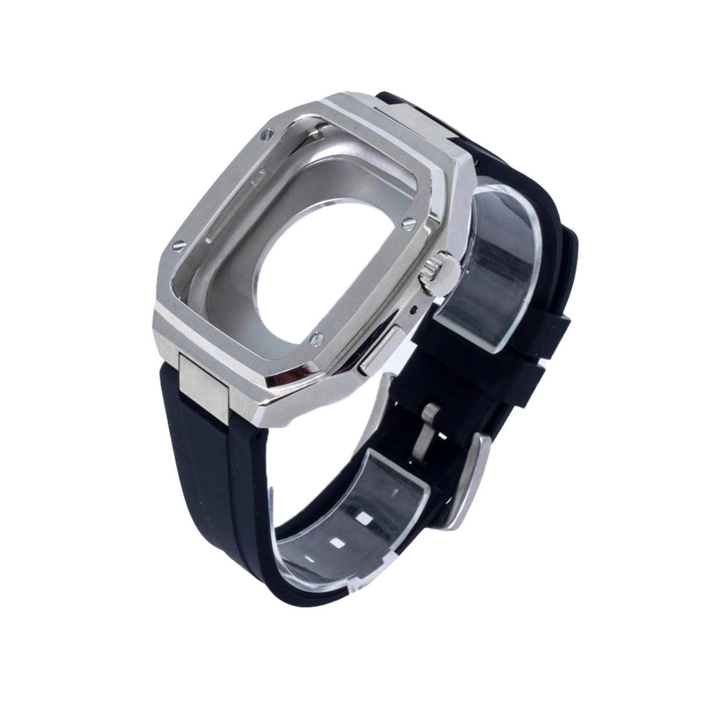 Mey İthalat® Watch 44mm KR402 Metal Kasa Silikon Kordon - Gümüş