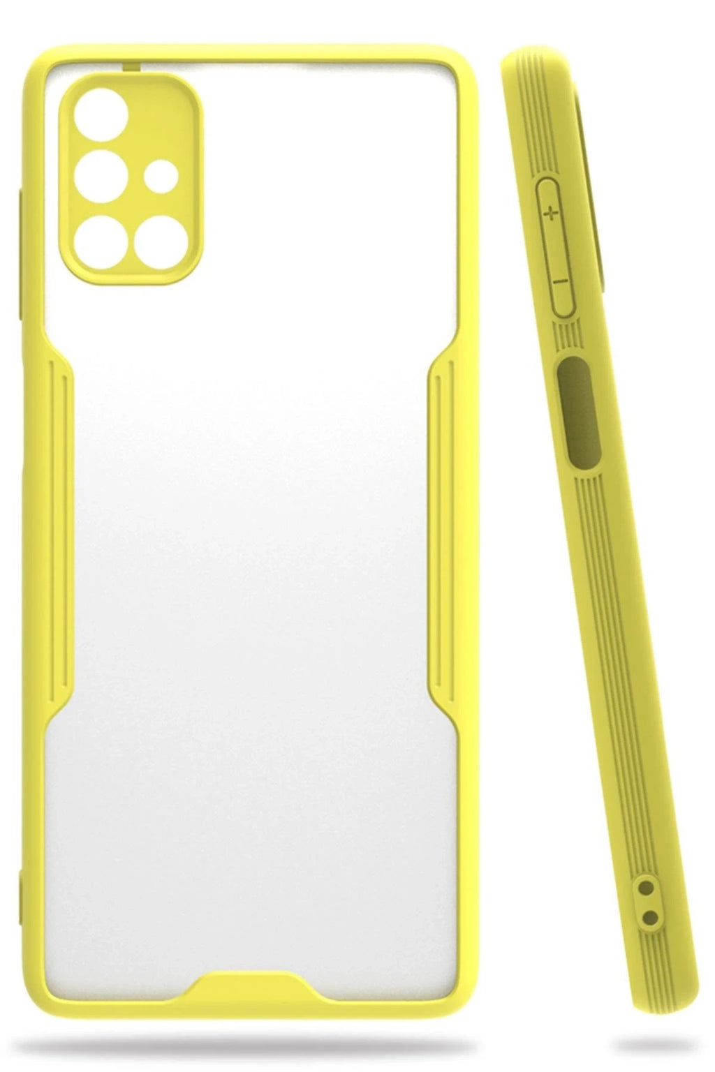 Mey İthalat® Samsung Galaxy M51 Kılıf Platin Silikon - Sarı