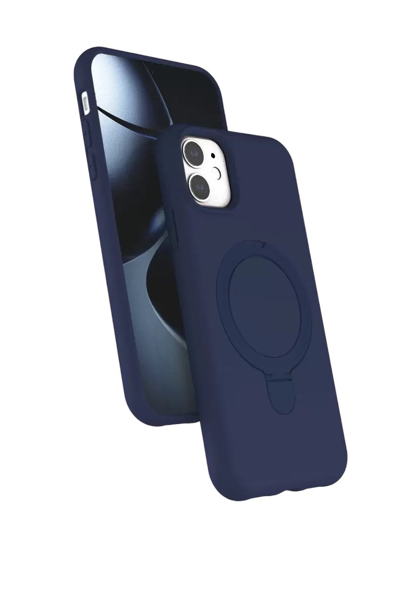 Mey İthalat® iPhone 11 Regal Magsafe Standlı Kapak - Lacivert