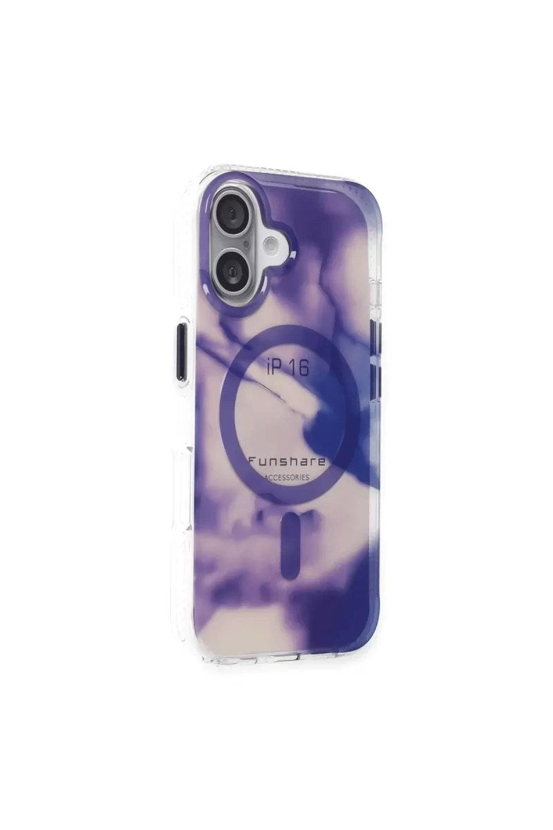 Mey İthalat® iPhone 16 Phantom Magsafe Kapak - Mor