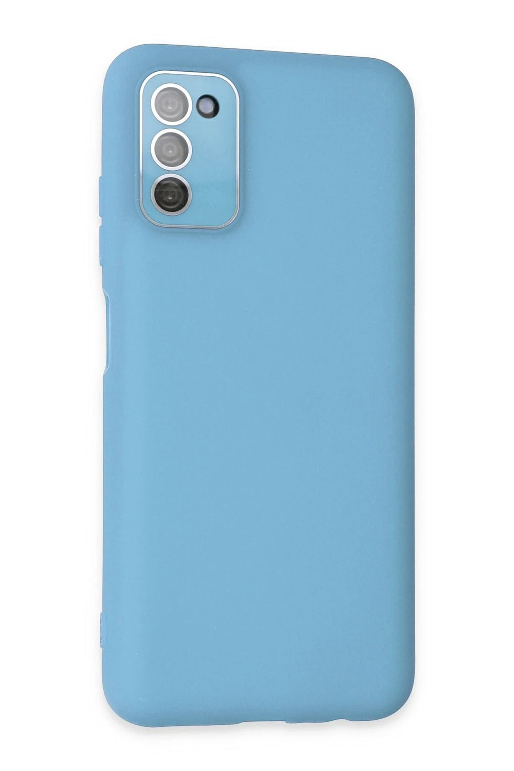 Mey İthalat® Samsung Galaxy A03S Kılıf Lansman Glass Kapak - Mavi