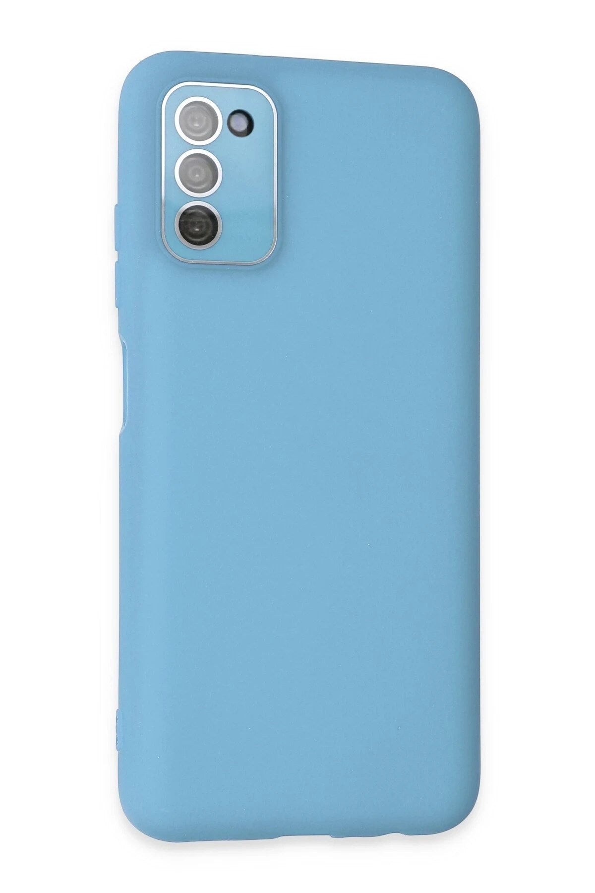 Mey İthalat® Samsung Galaxy A03S Kılıf Lansman Glass Kapak - Mavi