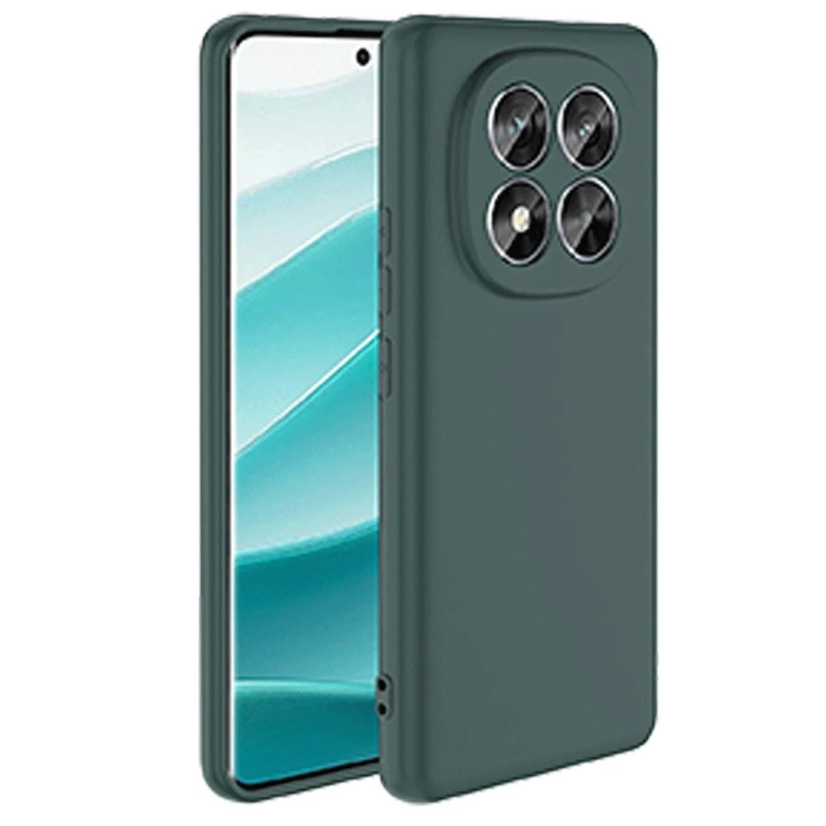 Mey İthalat® Redmi Note 14 Pro 5G Kılıf Nano içi Kadife Silikon - Koyu Yeşil