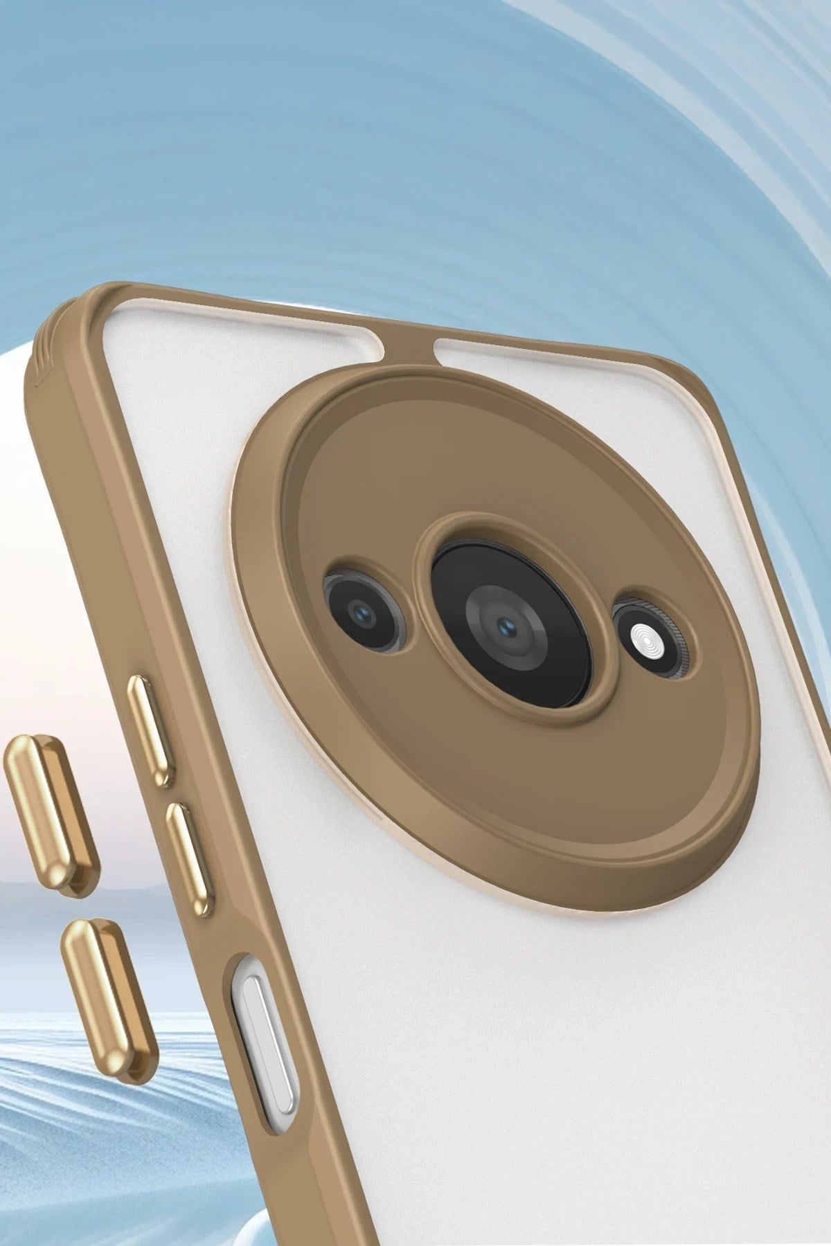 Mey İthalat® Redmi A3 4G Kılıf Penta Silikon Kılıf - Çöl Titanyum