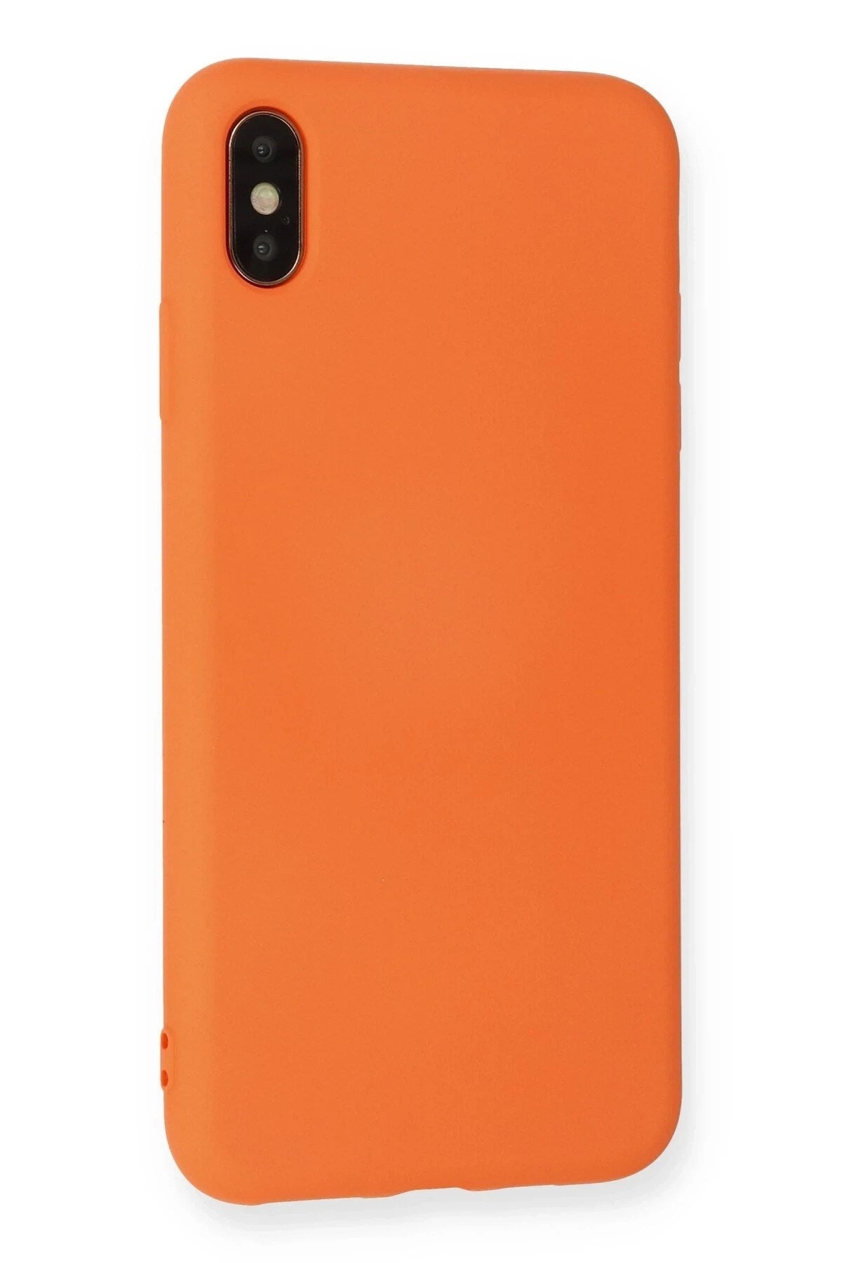 Mey İthalat® iPhone X Kılıf Nano içi Kadife Silikon - Turuncu