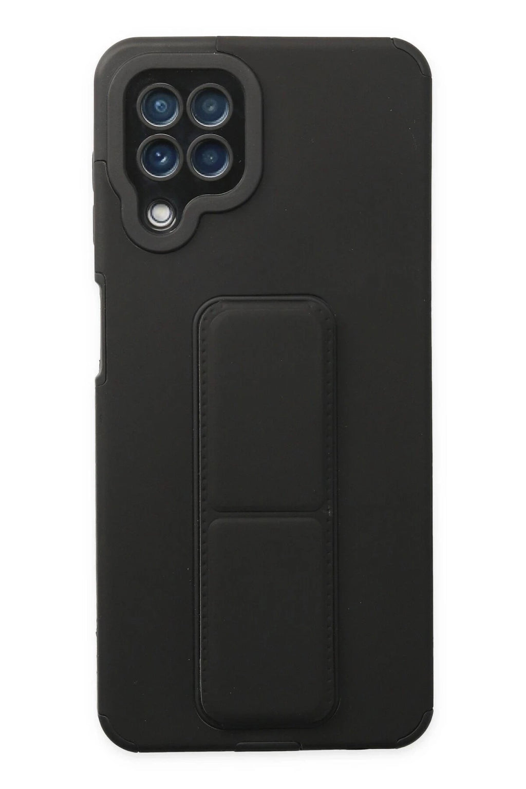 Mey İthalat® Samsung Galaxy A22 Kılıf Mega Standlı Silikon - Siyah