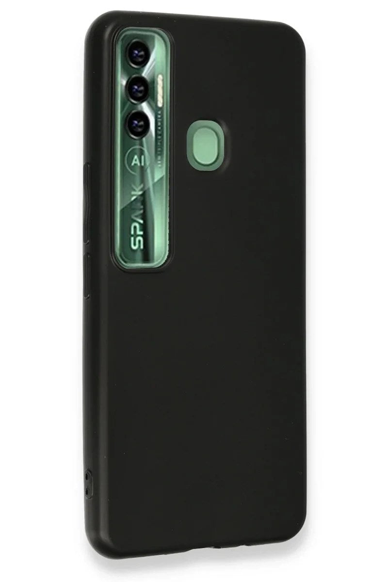 Mey İthalat® Tecno Spark 7 Pro Kılıf First Silikon - Siyah