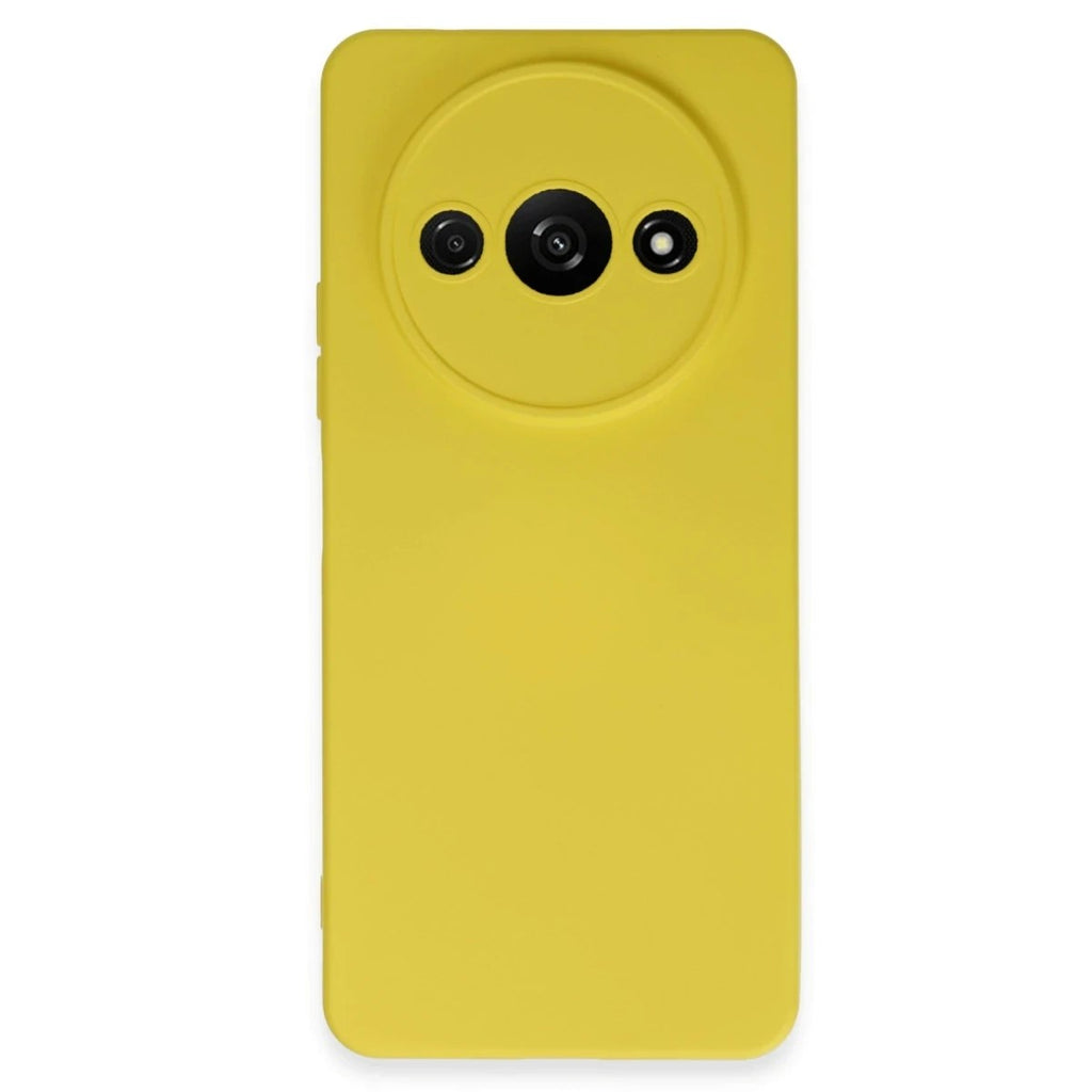 Mey İthalat® Redmi A3 4G Kılıf Nano içi Kadife Silikon - Sarı