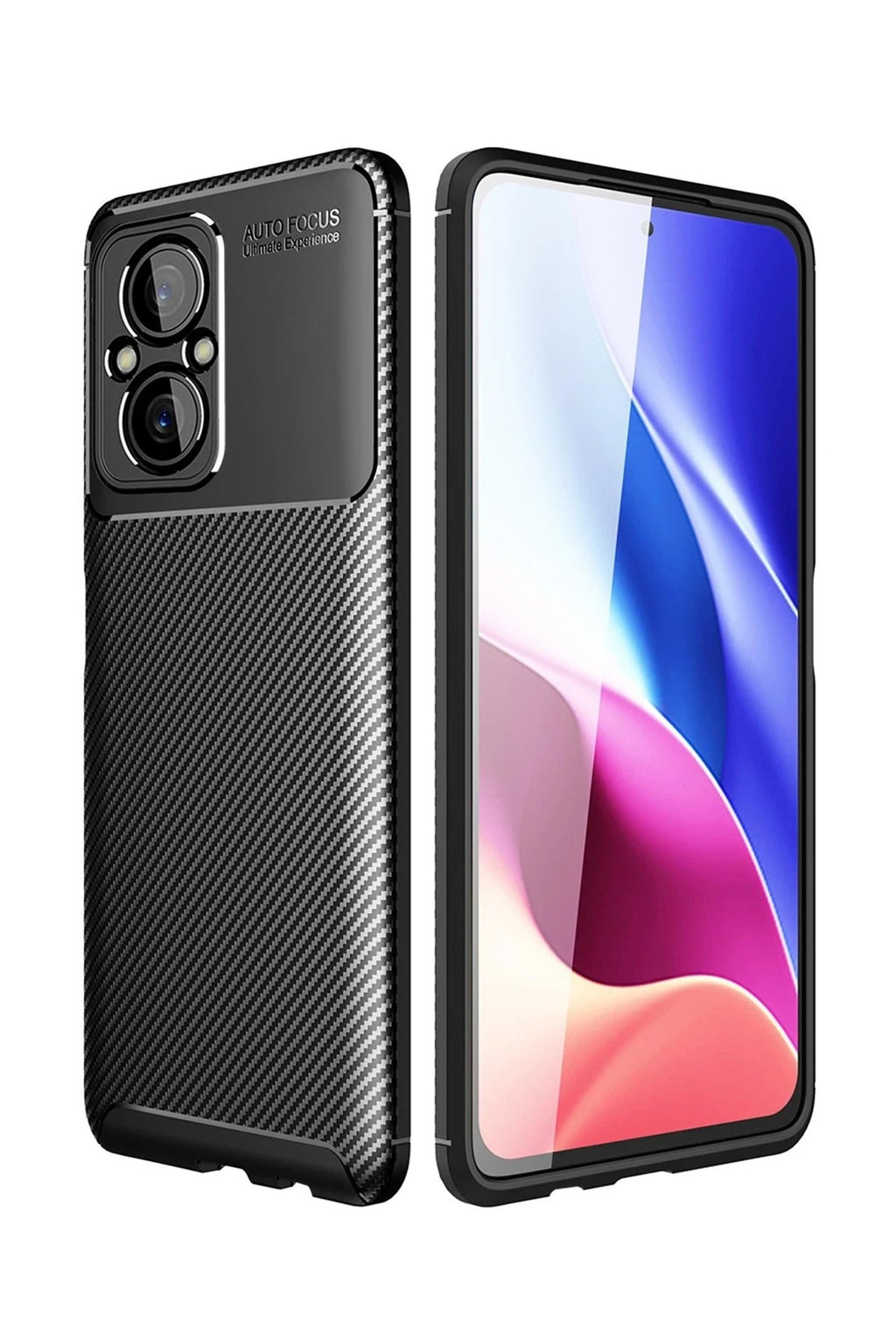 Mey İthalat® Poco M5 Kılıf Auto Focus Karbon Kapak - Siyah