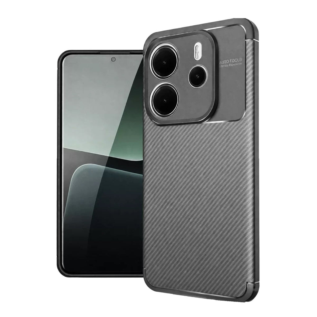 Mey İthalat® Redmi Note 14 4G Kılıf Auto Focus Karbon Kapak - Gri
