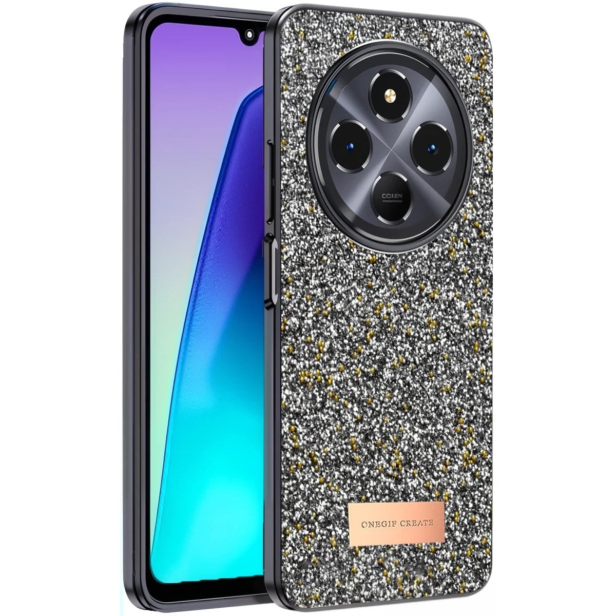 Mey İthalat® Redmi 14C Bright Simli Kapak - Gümüş