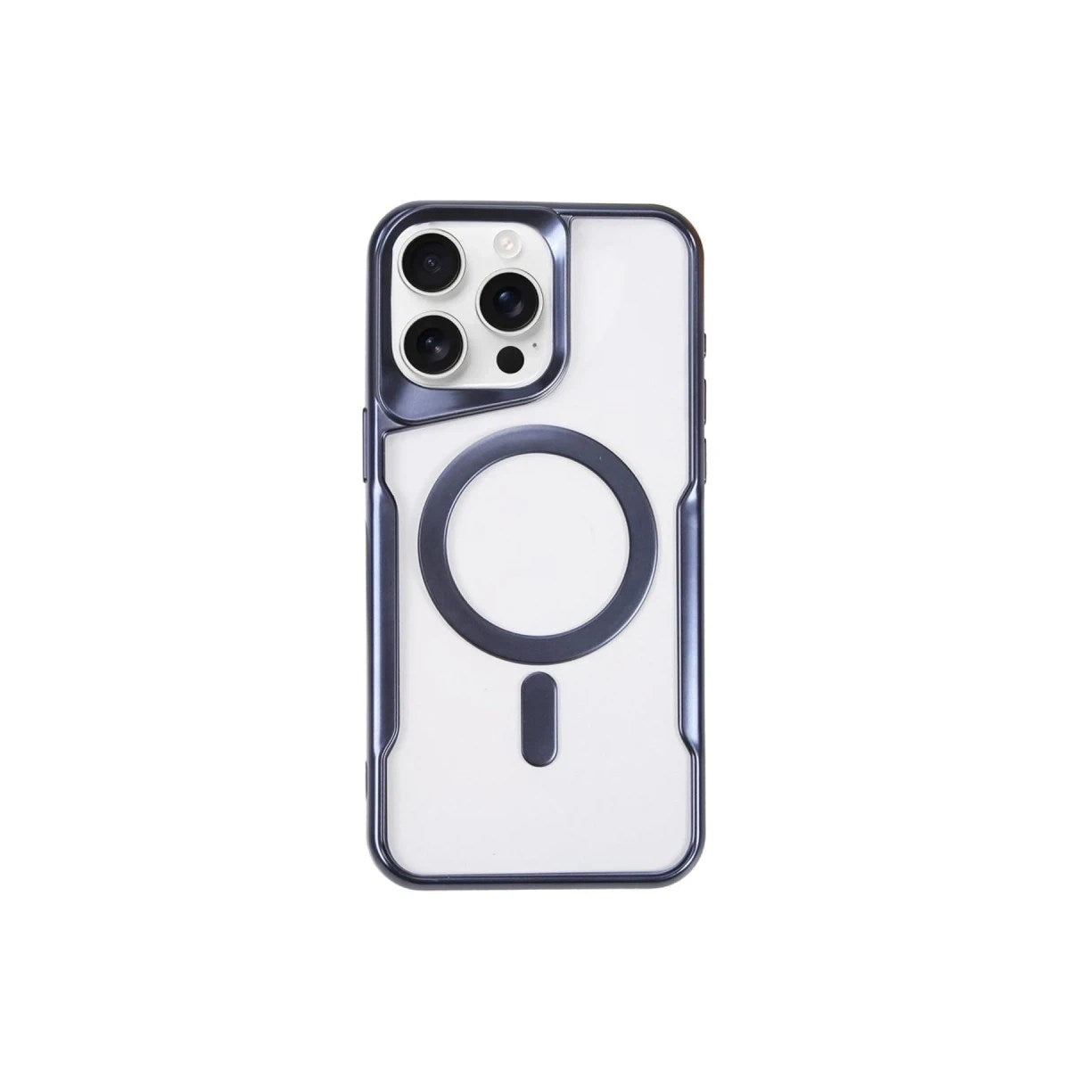 Mey İthalat® iPhone 15 Pro Max Kılıf Boyi Magsafe Silikon Kapak - Lacivert