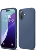 Mey İthalat® iPhone 16 Plus Kılıf Nano içi Kadife Silikon - Lacivert