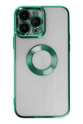 Mey İthalat® iPhone 14 Pro Kılıf Slot Silikon - Köknar Yeşili