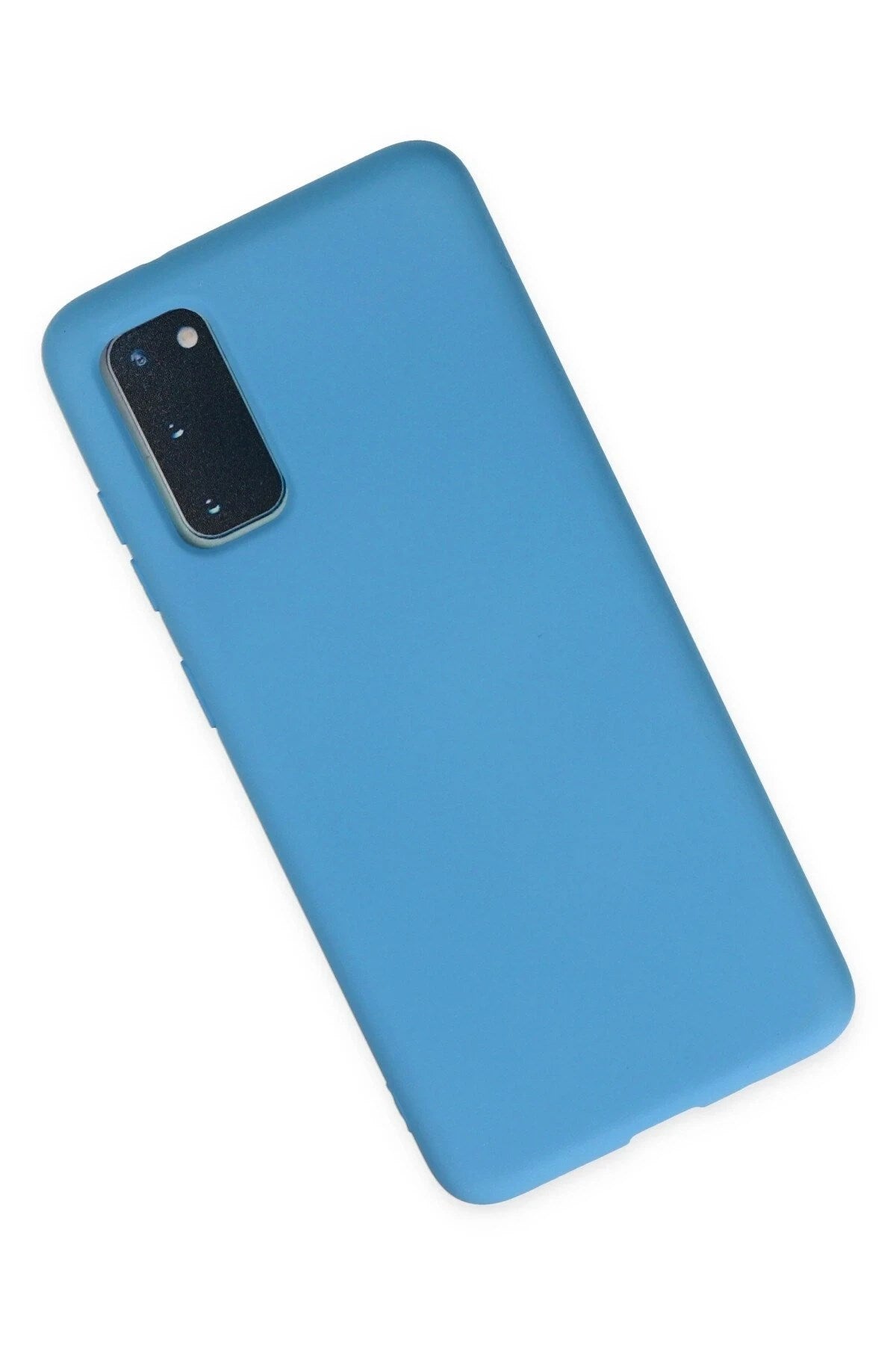 Mey İthalat® Samsung Galaxy S20 Kılıf Nano içi Kadife Silikon - Mavi