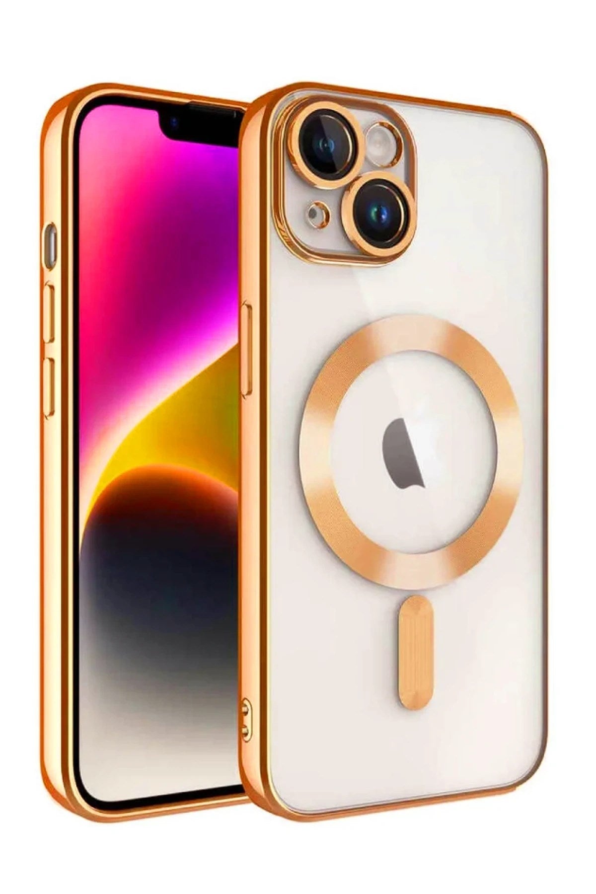 Mey İthalat® iPhone 15 Kılıf Kross Magneticsafe Kapak - Turuncu
