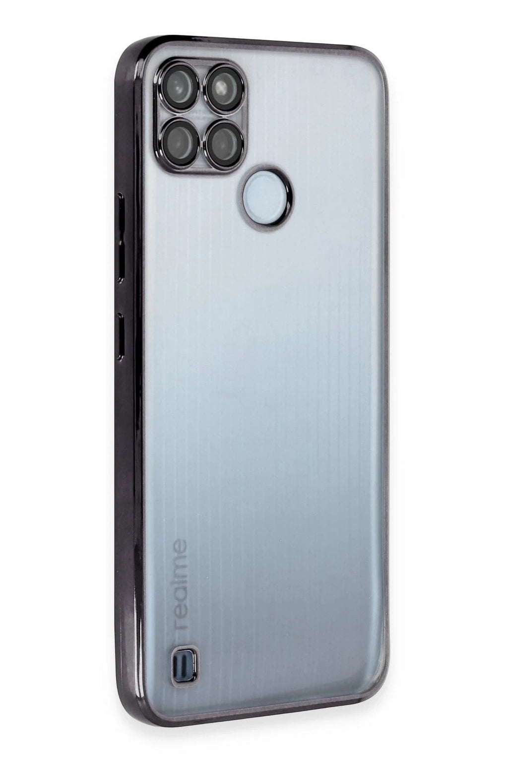 Mey İthalat® Realme C25Y Kılıf Lensli Silikon - Siyah