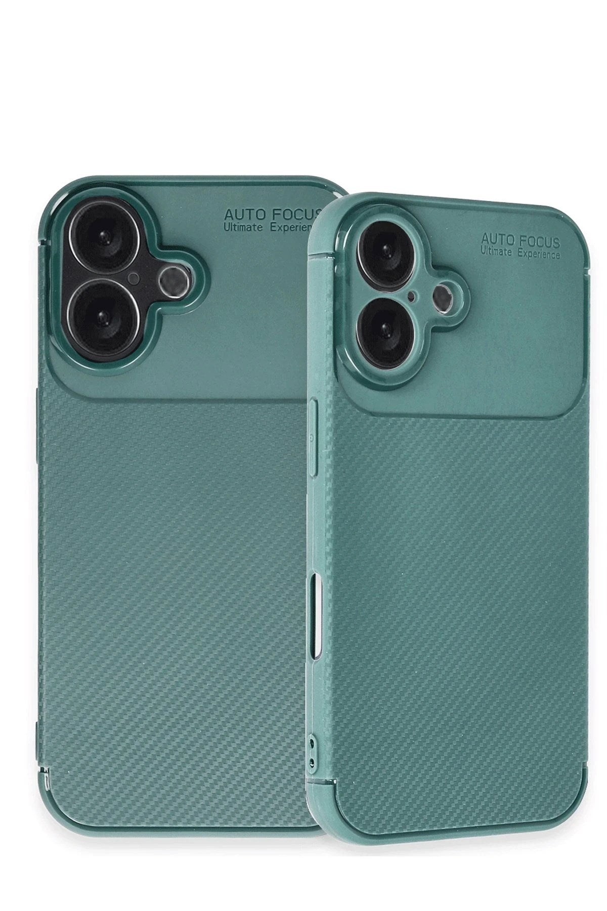 Mey İthalat® iPhone 16 Kılıf Auto Focus Karbon Kapak - Koyu Yeşil