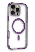 Mey İthalat® iPhone 14 Pro Max Hilton Magsafe Kapak - Derin Mor