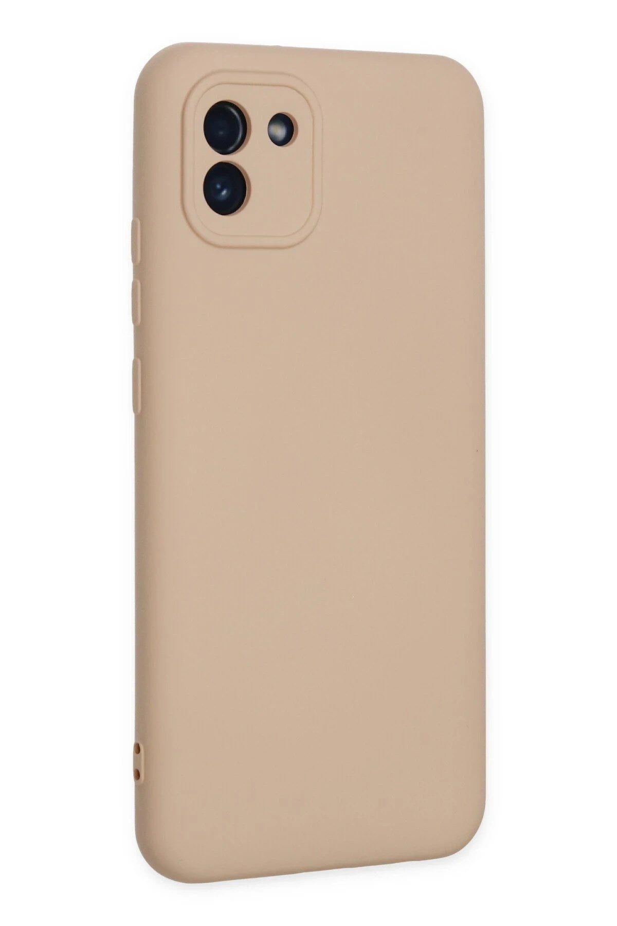 Mey İthalat® Samsung Galaxy A03 Kılıf Nano içi Kadife Silikon - Pudra