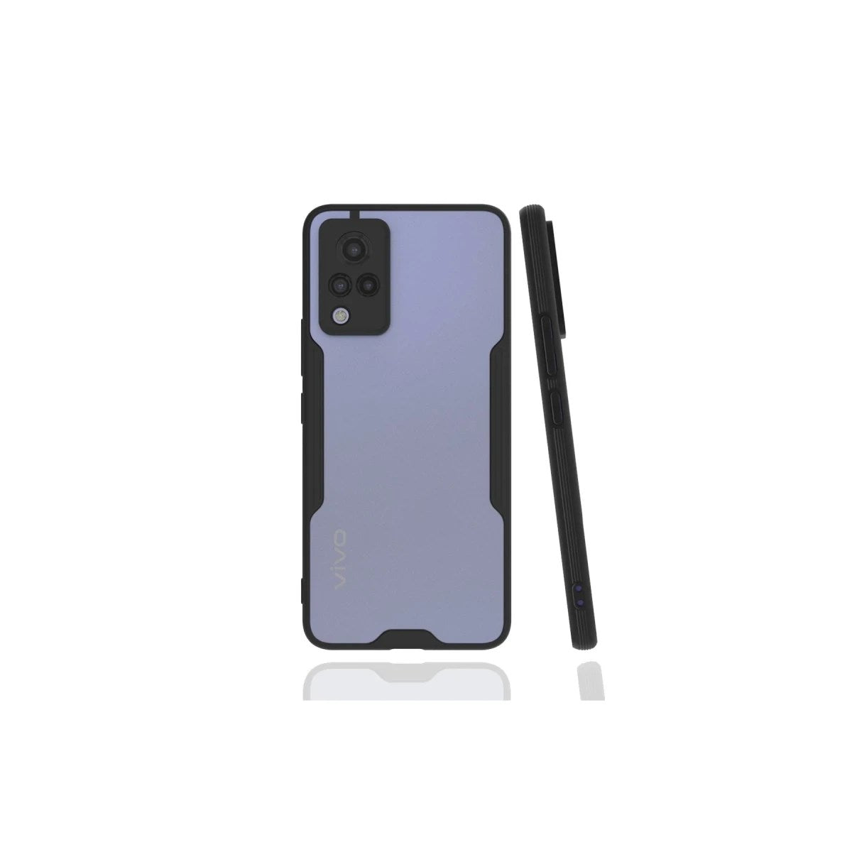Mey İthalat® Vivo V21 Kılıf Platin Silikon - Siyah