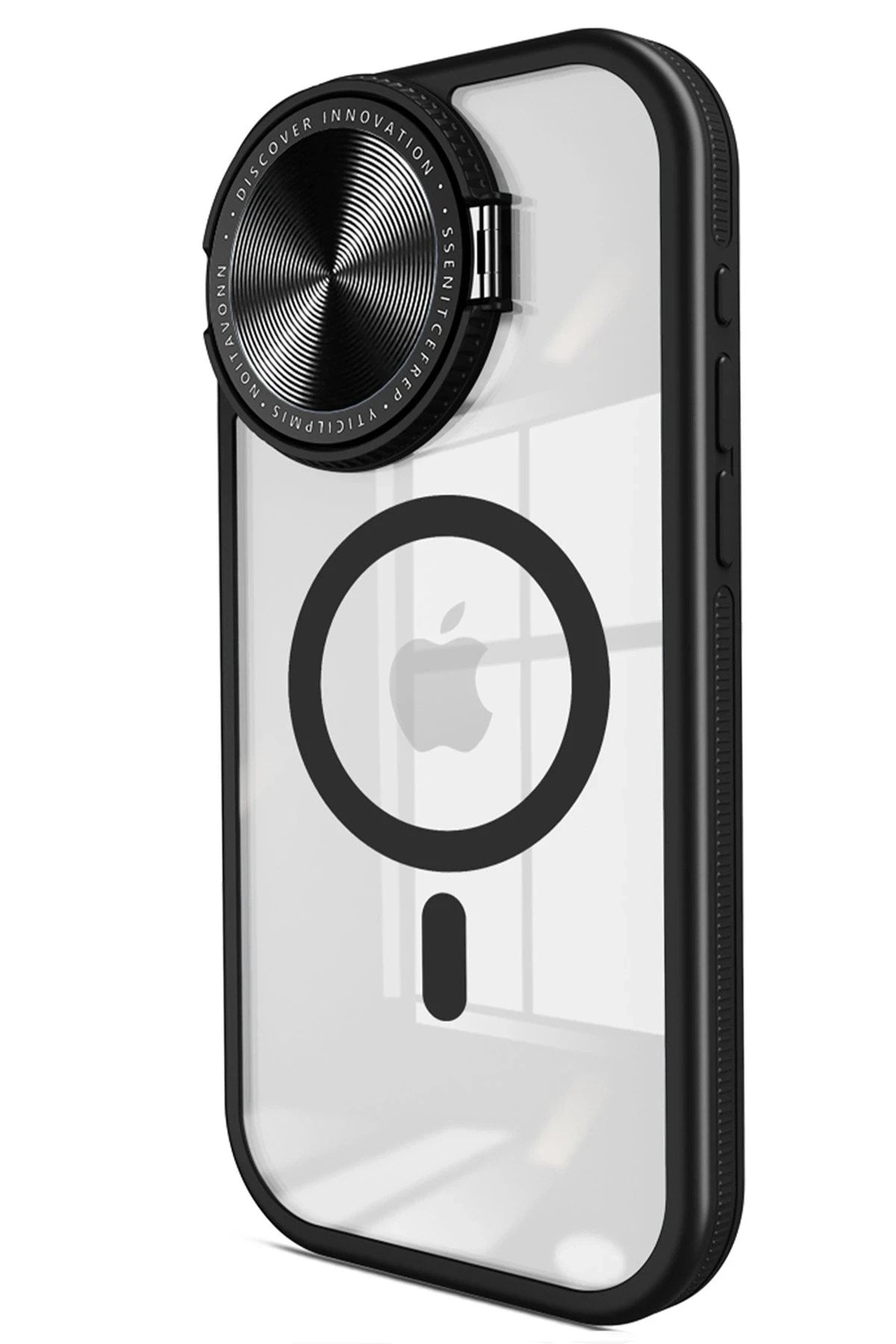 Mey İthalat® iPhone 11 Kılıf Teleskop Lens Magsafe Silikon Kapak - Siyah