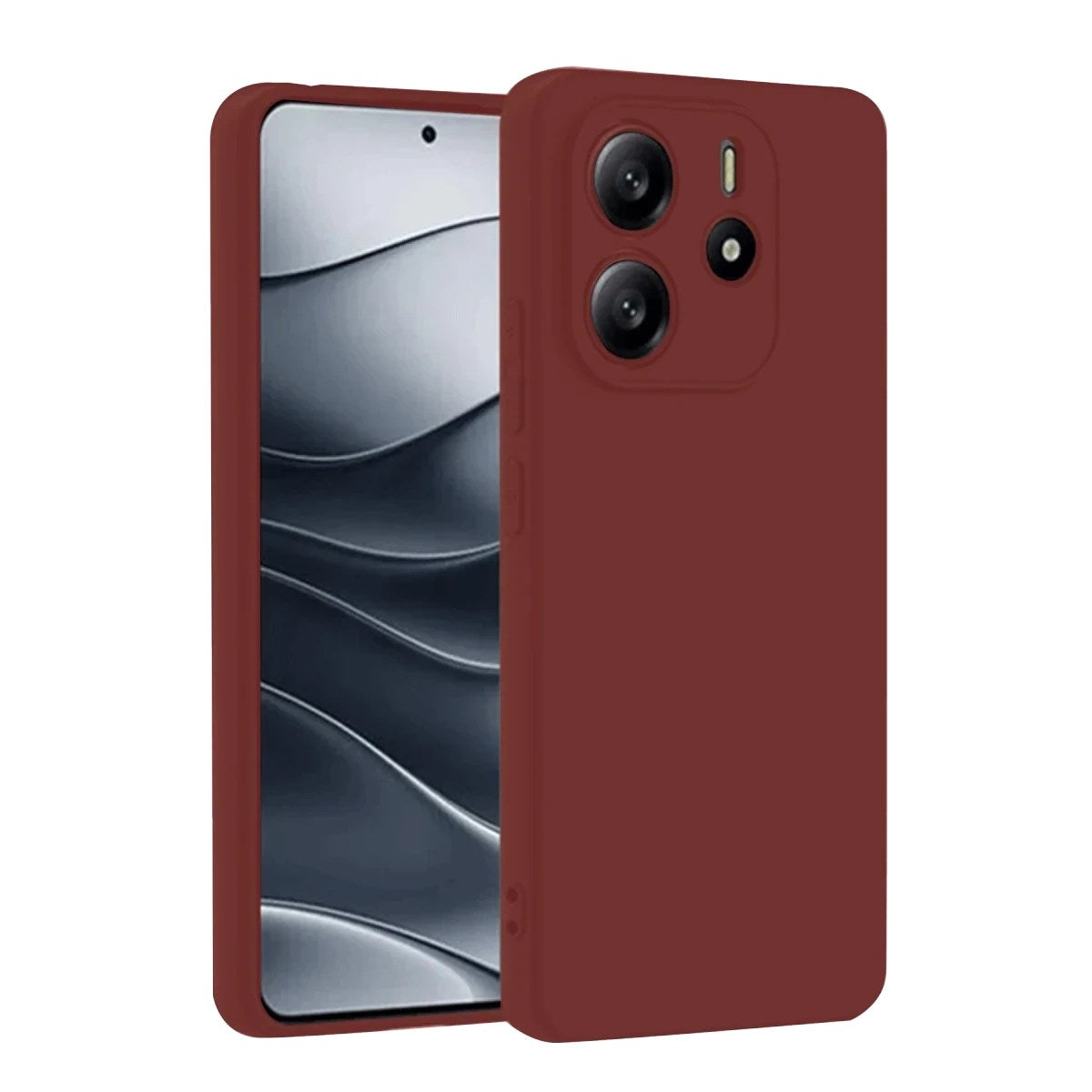 Mey İthalat® Redmi Note 14 4G Kılıf First Silikon - Bordo