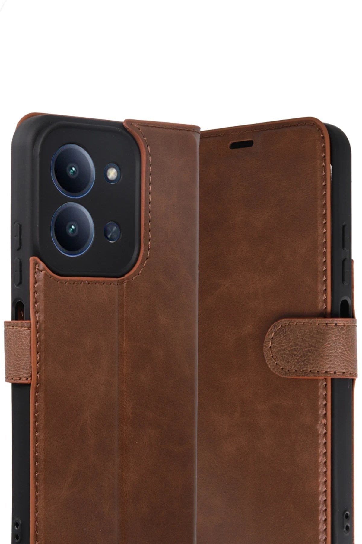 Mey İthalat® Redmi 15C 4G Trend S Plus Kapaklı Kılıf - Taba