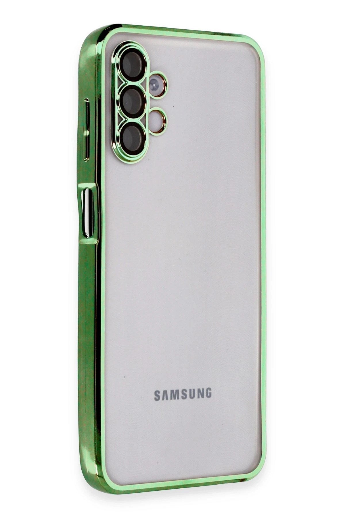 Mey İthalat® Samsung Galaxy A04S Kılıf Lensli Silikon - Yeşil