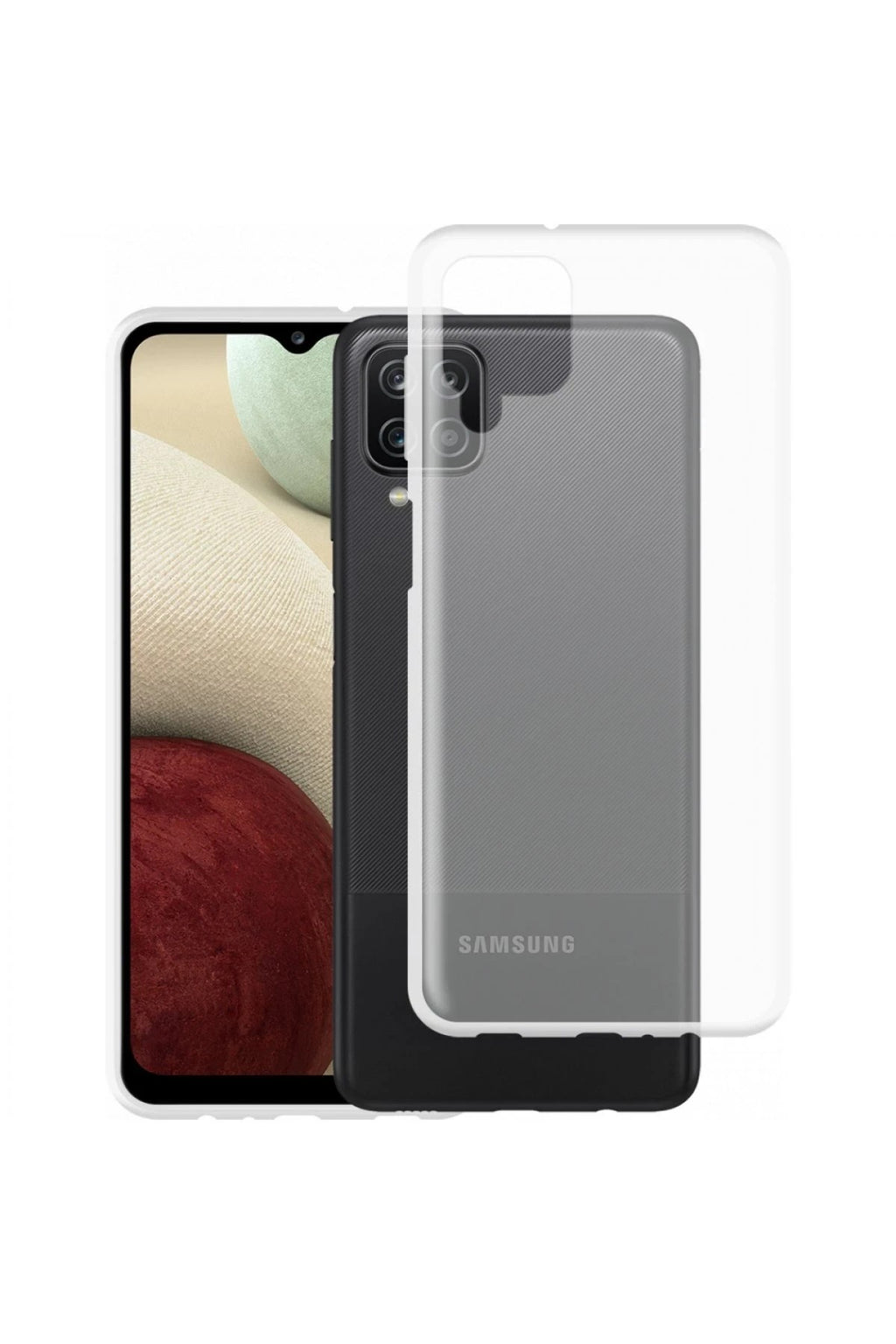 Mey İthalat® Samsung Galaxy A12 Kılıf Lüx Şeffaf Silikon