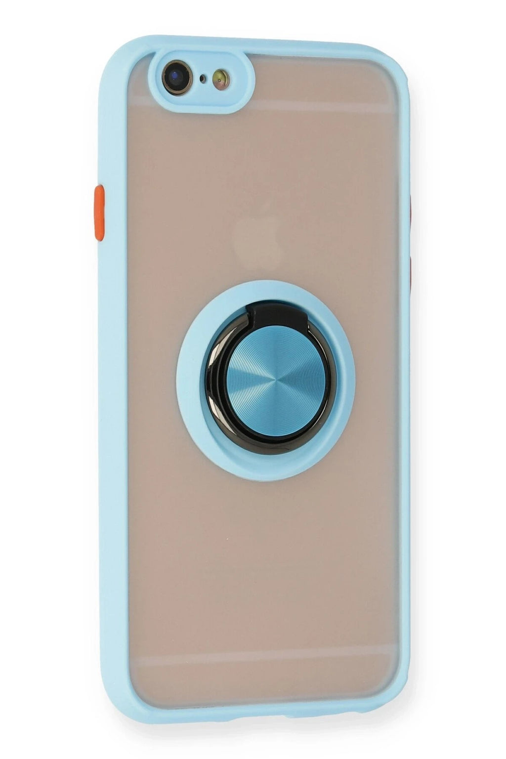 Mey İthalat® iPhone 6 Kılıf Montreal Yüzüklü Silikon Kapak - Buz Mavi