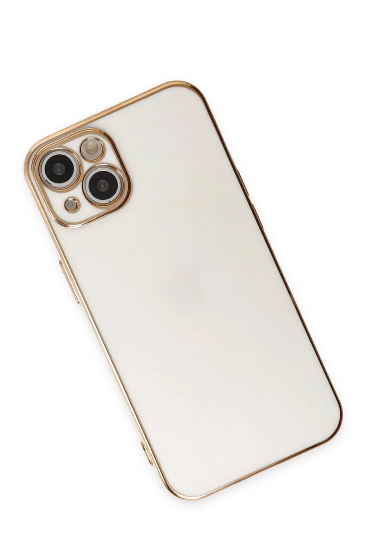 Mey İthalat® iPhone 15 Kılıf Volet Silikon - Beyaz